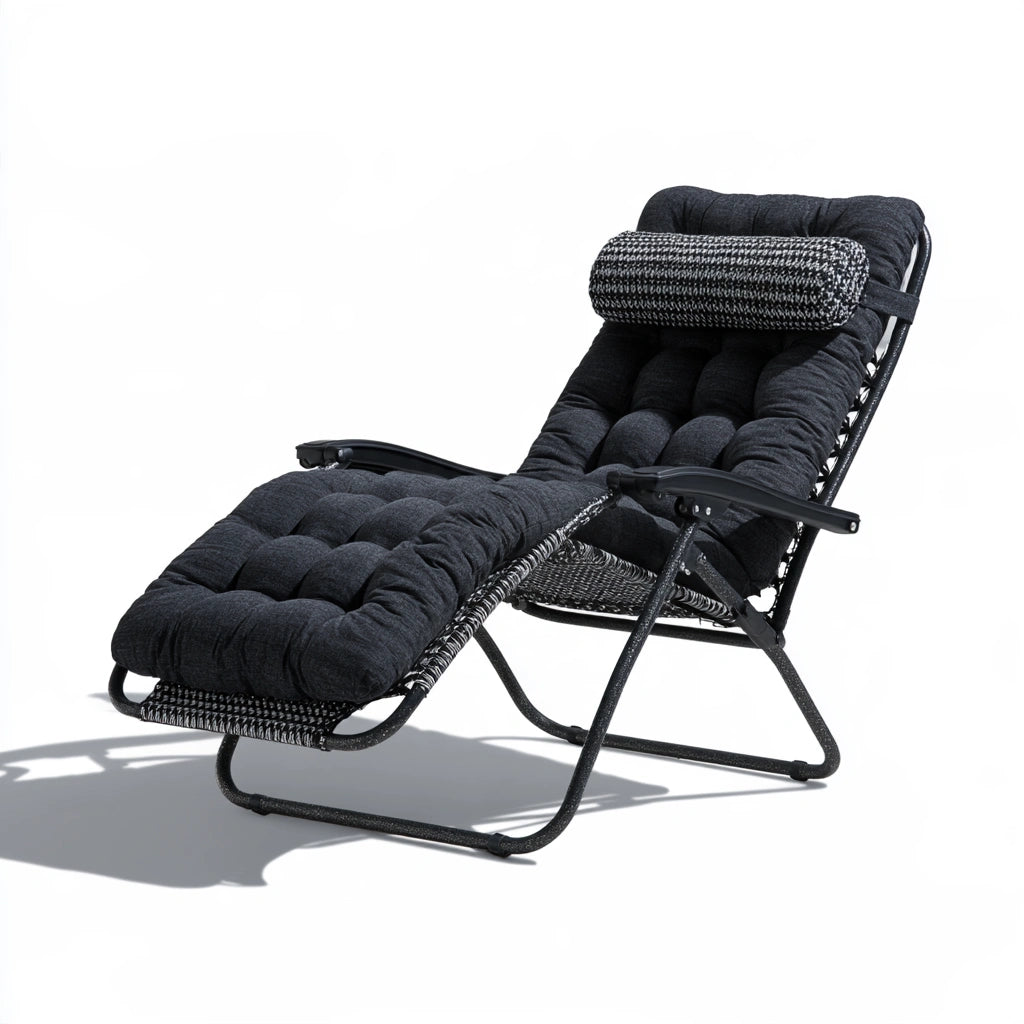 Fauteuil relax zéro gravité aux lignes épurées, coloris noir
