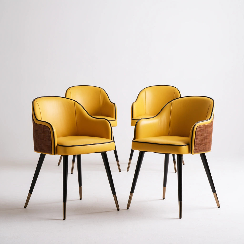 Chaise de salle à manger aux lignes épurées, coloris gris