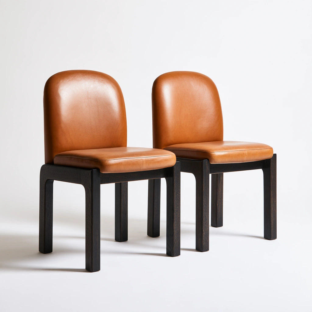 Chaise de salle à manger aux lignes épurées, coloris gris