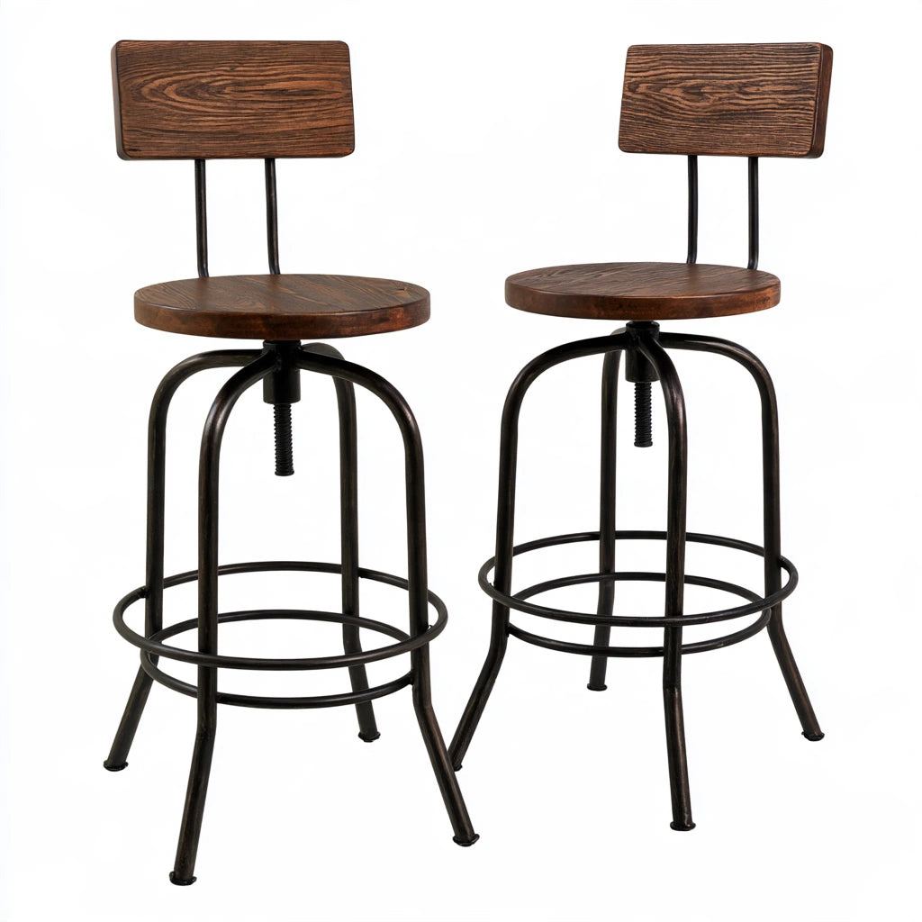 Tabouret de bar aux lignes épurées, coloris gris