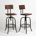 Tabouret de bar aux lignes épurées, coloris gris
