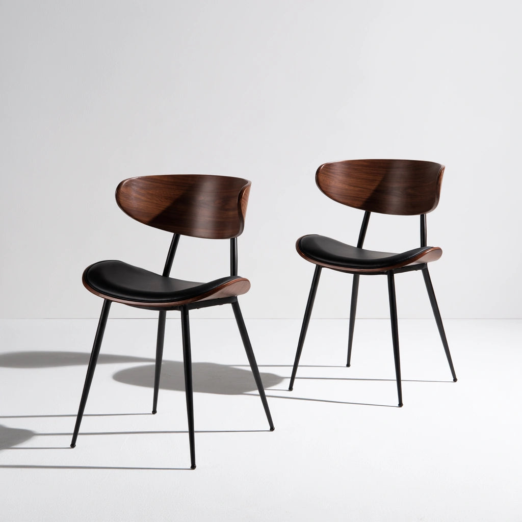 Chaise de salle à manger aux lignes épurées, coloris gris