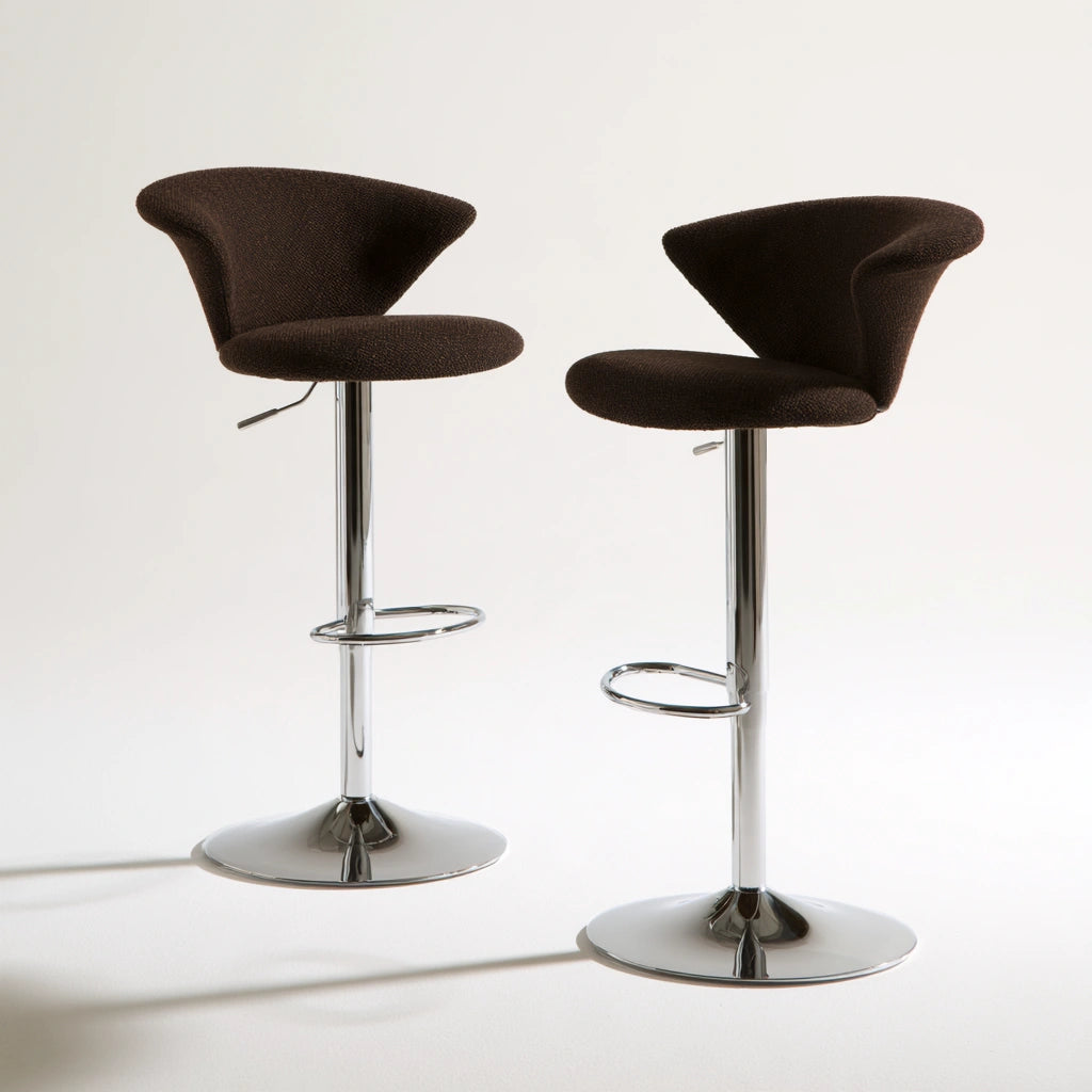 Tabouret de bar aux lignes épurées, coloris gris