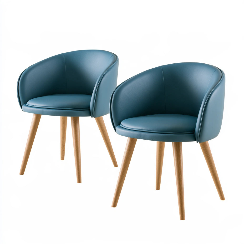 Chaise de salle à manger aux lignes épurées, coloris gris