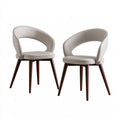 Chaise de salle à manger en similicuir, coloris gris clair